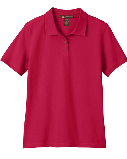 Harriton Women's Cotton Polo M200W #color_Red