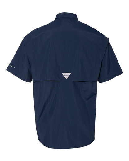 Columbia Men's PFG Bahama™ II Short Sleeve Shirt 212464 #color_Collegiate Navy