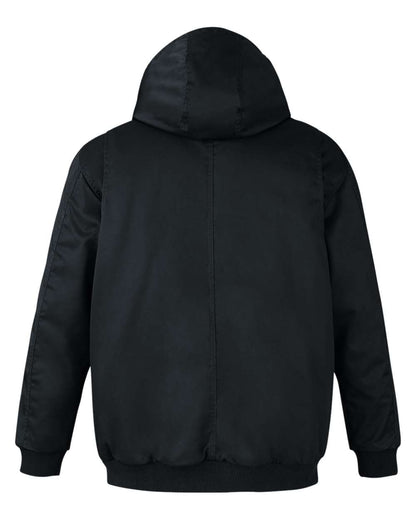 Harriton Unisex ClimaBloc® Heavyweight Hooded Full-Zip Jacket M722 #color_Black