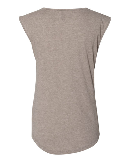 Next Level Women's Festival Sleeveless Deep V-Neck T-Shirt 5040 #color_Ash