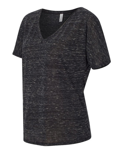 BELLA + CANVAS Women’s Slouchy V-Neck Tee 8815 #color_Black Marble