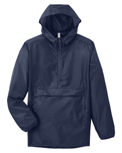 Team 365 Unisex Zone Protect Packable Anorak Jacket TT77 #color_Sport Dark Navy