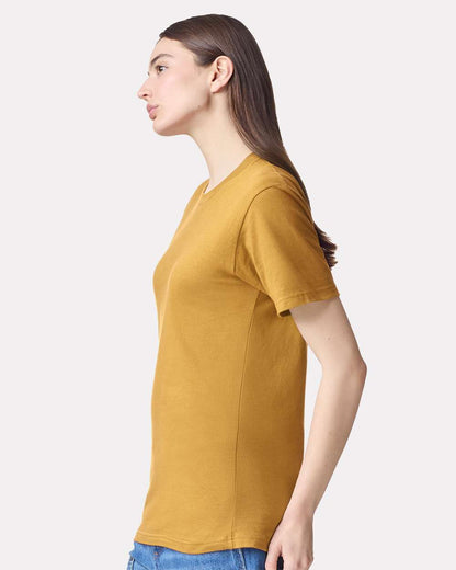 American Apparel Unisex Fine Jersey Tee 2001 #colormdl_Mustard