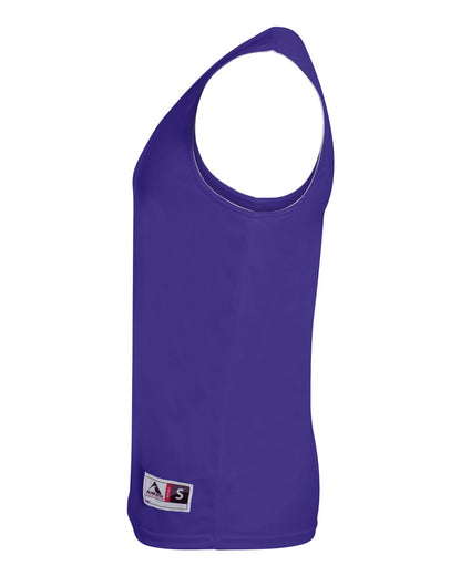 Augusta Sportswear Youth Reversible Wicking Tank Top 149 #color_Purple/ White