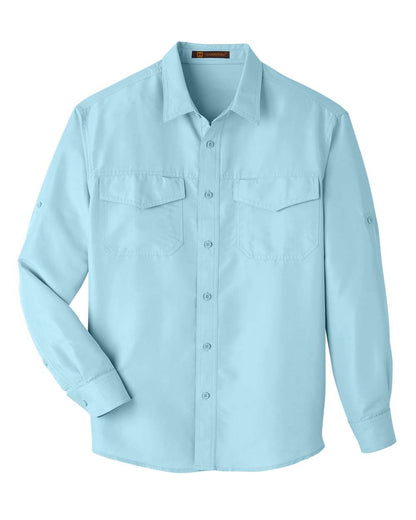 Harriton Men's Key West Performance Staff Shirt M580L #color_Cloud Blue
