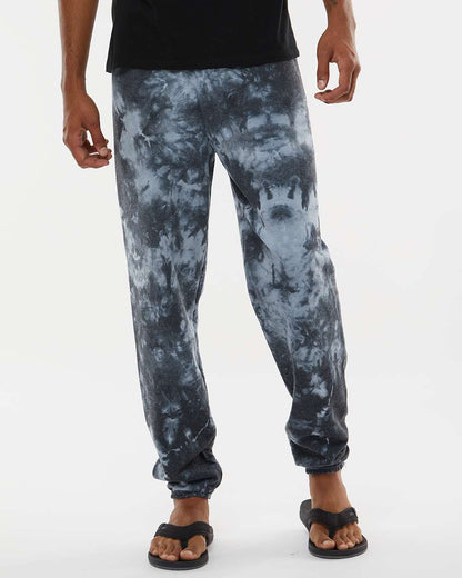 Dyenomite Dream Tie-Dyed Sweatpants 973VR #colormdl_Black Crystal