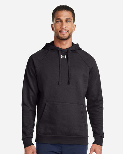 Under Armour Men's Rival Fleece Hooded Sweatshirt 1379757 #colormdl_Black/ White