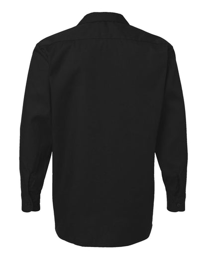 Dickies Men's Tall Industrial Long Sleeve Work Shirt L535T #color_Black