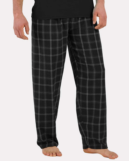 Boxercraft Men's Harley Flannel Pants BM6624 #color_Varsity Black Oxford Plaid