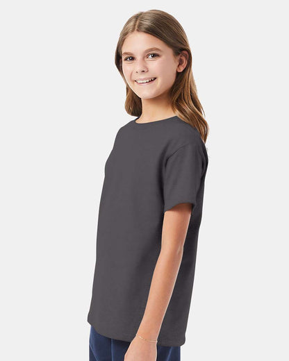 Hanes Essential-T Youth T-Shirt 5480 #colormdl_Smoke Grey