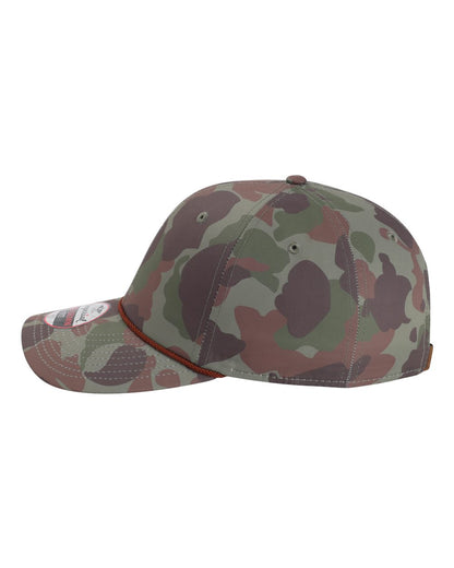 Imperial The Outtasite Cap 5058 #color_Frog Skin Camo/ Green