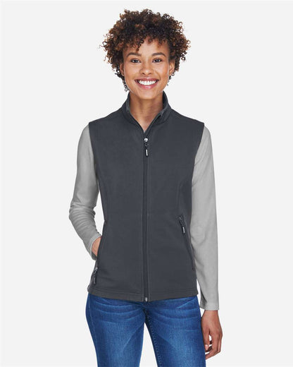CORE365 Women's Cruise Two-Layer Fleece Bonded Soft Shell Vest CE701W #colormdl_Carbon