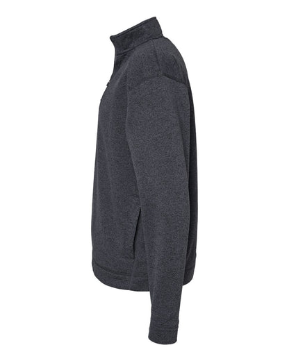 J. America Men's Cosmic Fleece Quarter-Zip Sweatshirt 8614 #color_Onyx Fleck