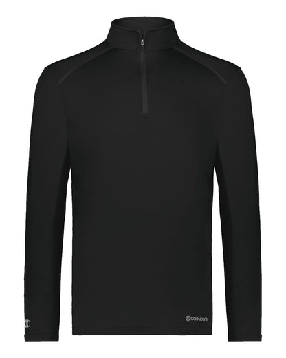 Holloway Men's CoolCore® Quarter-Zip Pullover 222140 #color_Black