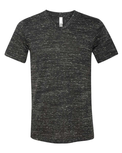 BELLA + CANVAS Textured Jersey V-Neck Tee 3655 #color_Black Marble