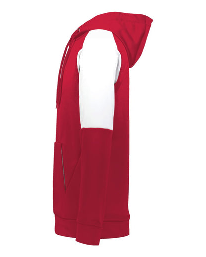 Holloway Unisex Blue Chip Hooded Sweatshirt 222540 #color_Scarlet/ White