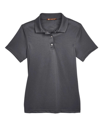 Harriton Women's Advantage Snag Protection Plus IL Snap Placket Polo M345W #color_Dark Charcoal