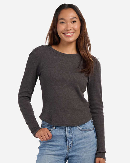 Boxercraft Women's Waffle Knit Baby Long Sleeve T-Shirt BW3103 #colormdl_Charcoal Heather
