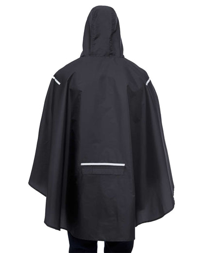 Team 365 Unisex Zone Protect Packable Poncho TT71 #colormdl_Black