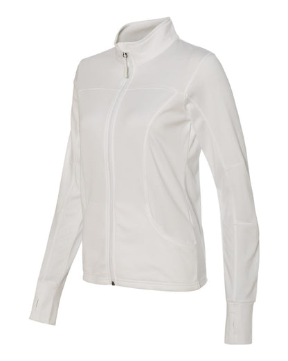 Independent Trading Co. Women's Poly-Tech Full-Zip Track Jacket EXP60PAZ #color_White