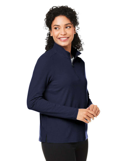 Devon & Jones Women's Raleigh Stretch Quarter-Zip Pullover DG425W #colormdl_Navy