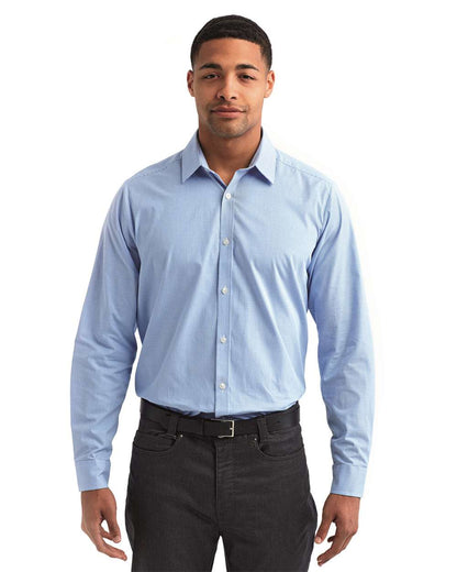 Artisan Collection by Reprime Men's Microcheck Gingham Cotton Shirt RP220 #colormdl_Light Blue/ White