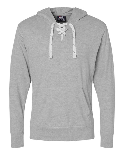 J. America Unisex Jersey Sport Lace Hooded Pullover 8231 #color_Oxford
