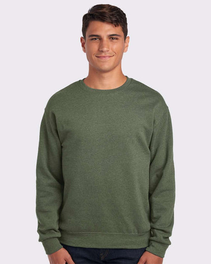 JERZEES Unisex NuBlend® Crewneck Sweatshirt 562MR #colormdl_Military Green Heather