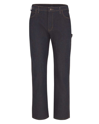 Dickies Men's Odd Sizes Industrial Carpenter Flex Jeans LU22ODD #color_Rinsed Indigo Blue - 34I