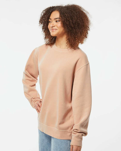 Independent Trading Co. Midweight Pigment-Dyed Crewneck Sweatshirt PRM3500 #colormdl_Pigment Dusty Pink