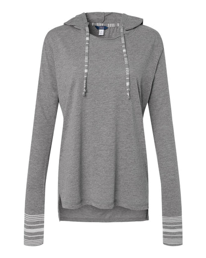 MV Sport Women's Heathered Jersey Hooded Tunic W19439 #color_Graphite