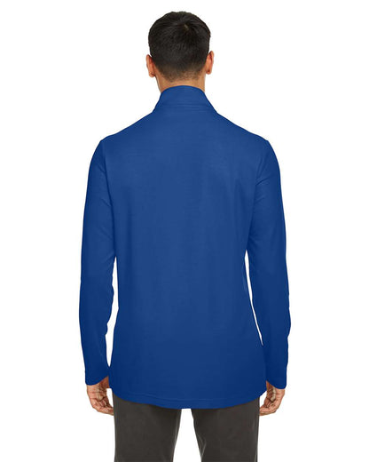 CORE365 Men's Fusion ChromaSoft™ Pique Quarter-Zip Pullover CE405 #colormdl_True Royal