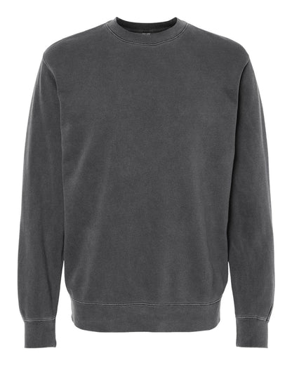 Independent Trading Co. Unisex Midweight Pigment-Dyed Crewneck Sweatshirt PRM3500 #color_Pigment Black