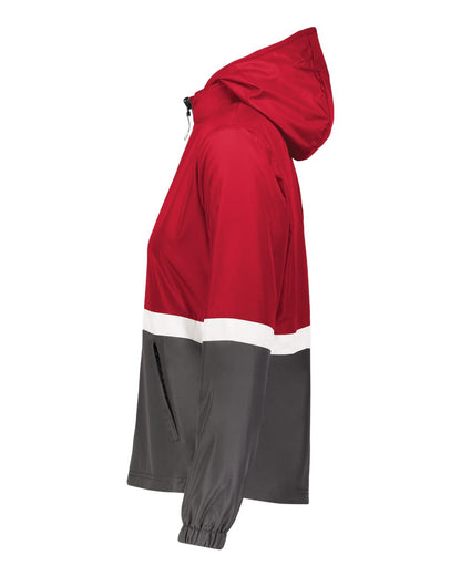 Holloway Women's Turnabout Reversible Hooded Jacket 229787 #color_Scarlet/ Carbon