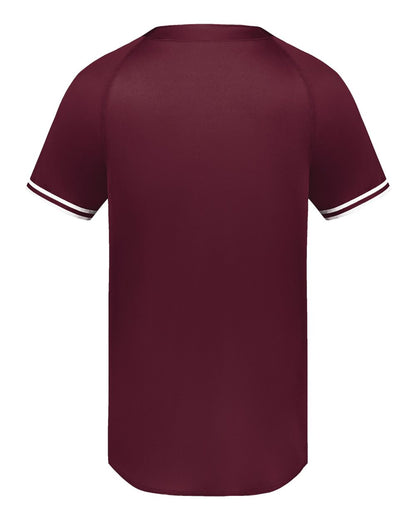 Augusta Sportswear Cutter Henley Jersey 6905 #color_Maroon/ White