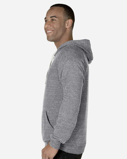 JERZEES Unisex Snow Heather French Terry Raglan Hooded Sweatshirt 90MR #colormdl_Charcoal