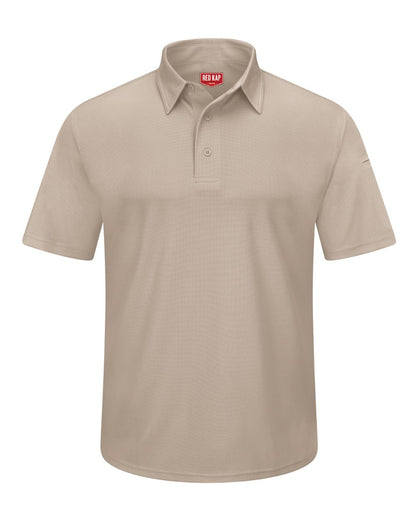 Red Kap Men's Performance Knit® Flex Series Pro Polo SK90 #color_Tan