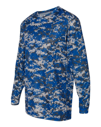 Badger Digital Camo Long Sleeve T-Shirt 4184 #color_Royal Digital