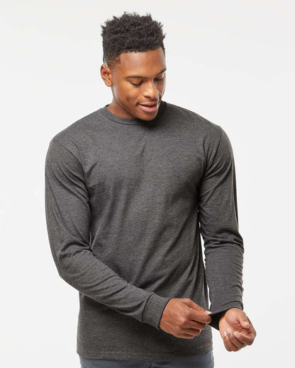 Tultex Heavyweight Jersey Long Sleeve T-Shirt 291 #colormdl_Heather Charcoal