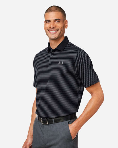 Under Armour Men's 3.0 Striped Perf Polo 1377376 #colormdl_Black_001