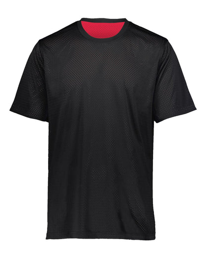 Augusta Sportswear Unisex Mesh Reversible Jersey 1602 #color_Black/ Scarlet