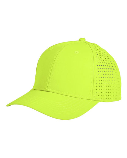 Big Accessories Performance Perforated Cap BA537 #color_Neon Yellow