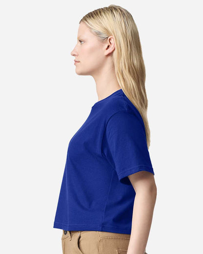 American Apparel Women's Fine Jersey Boxy Tee 102 #colormdl_Lapis