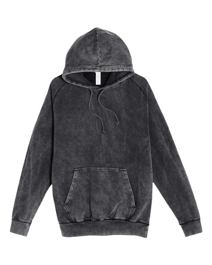 Lane Seven Unisex Vintage Raglan Hooded Sweatshirt LST004 #color_Vintage Black