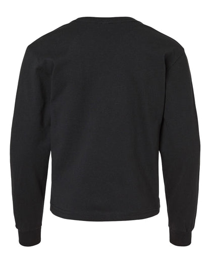 BELLA + CANVAS Youth 6oz. Heavyweight Long Sleeve Tee 3511Y #color_Vintage Black