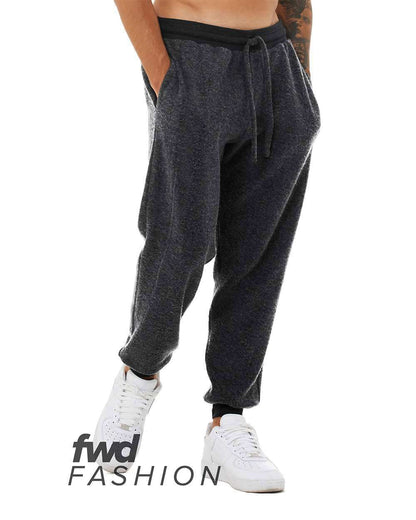 BELLA + CANVAS FWD Fashion Sueded Fleece Jogger 3327 #color_Black Heather