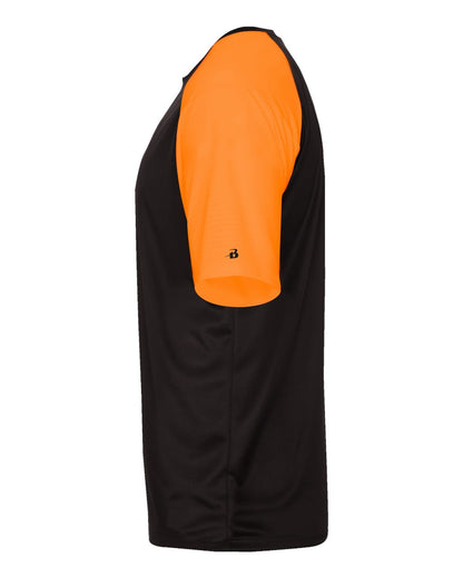 Badger Breakout T-Shirt 4230 #color_Black/ Safety Orange