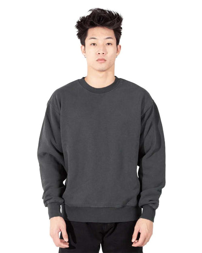 Shaka Wear Men's Los Angeles Garment-Dyed Crewneck Sweatshirt SHGFC #colormdl_Shadow