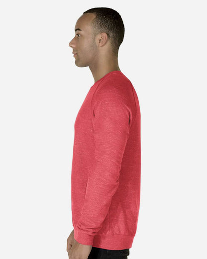 JERZEES Unisex Snow Heather French Terry Crewneck Sweatshirt 91MR #colormdl_Red