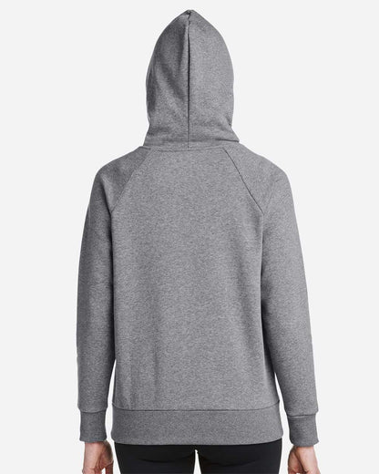 Under Armour Women's Rival Fleece Hooded Sweatshirt 1379500 #colormdl_Castlerock Grey Light Heather/ Black